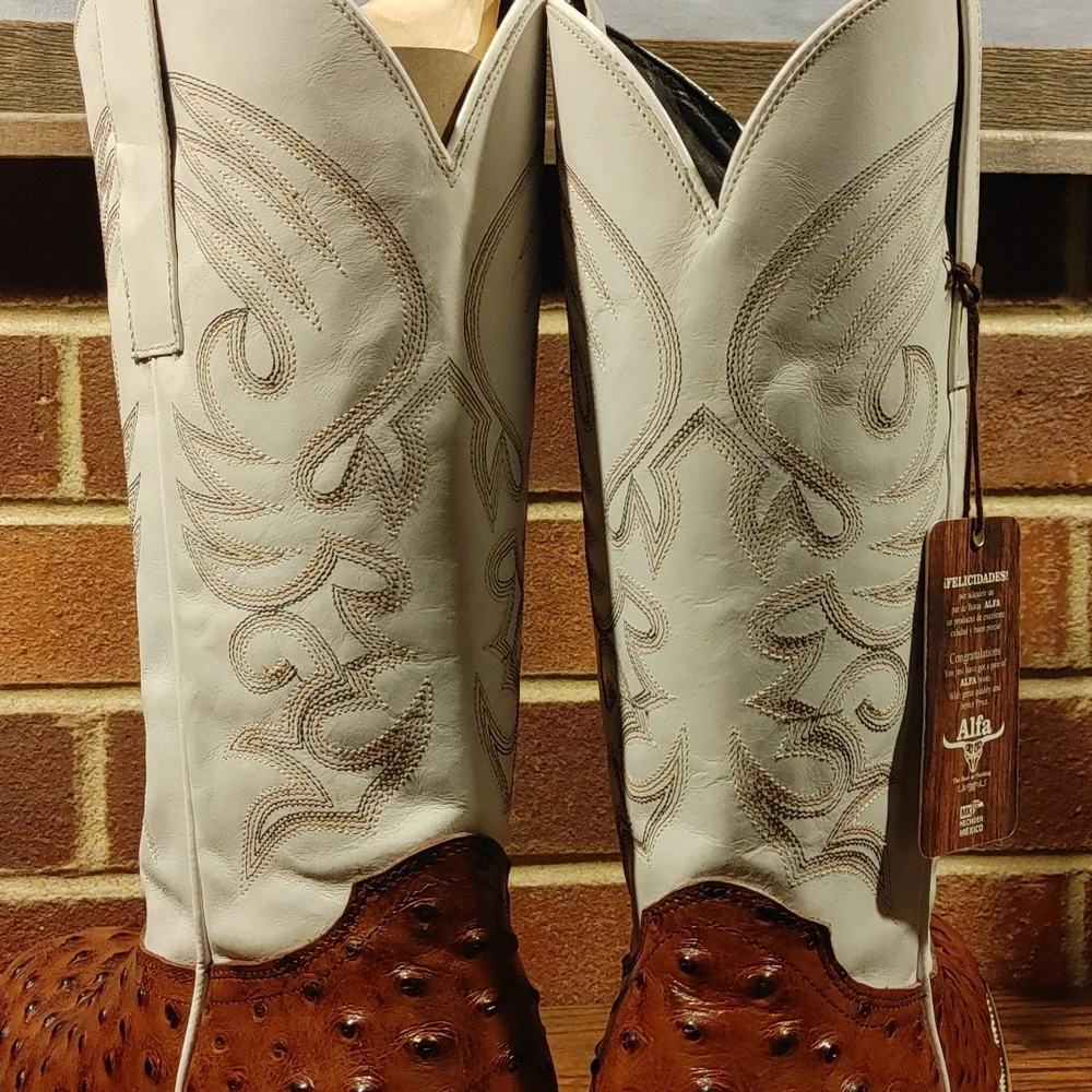 Ostrich Boots 11.5 NIB - Picture 6 of 8